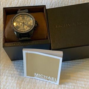 Michael Kors black and gold watch